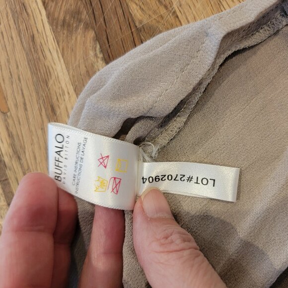 Buffalo By David Britton short-sleeve babydoll-style blouse in cream - Picture 11 of 11